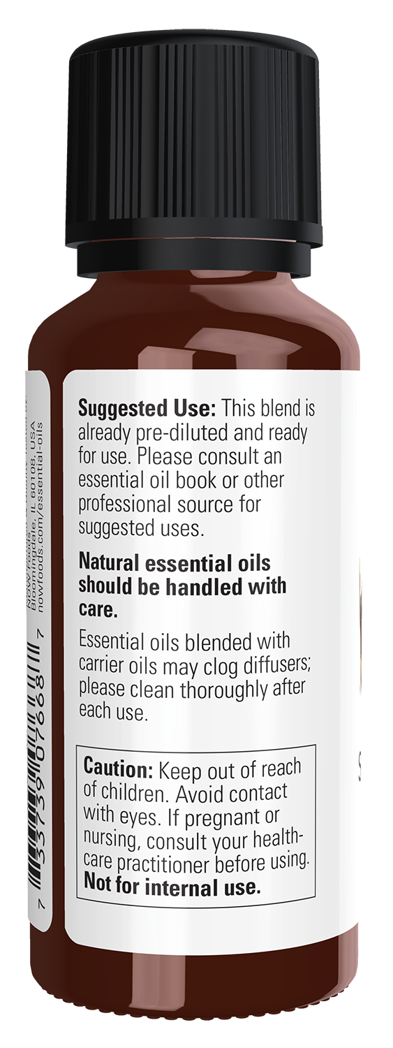 NOW Essential Oils, Sandalwood Oil in Jojoba, Grounding, 1 fl. oz