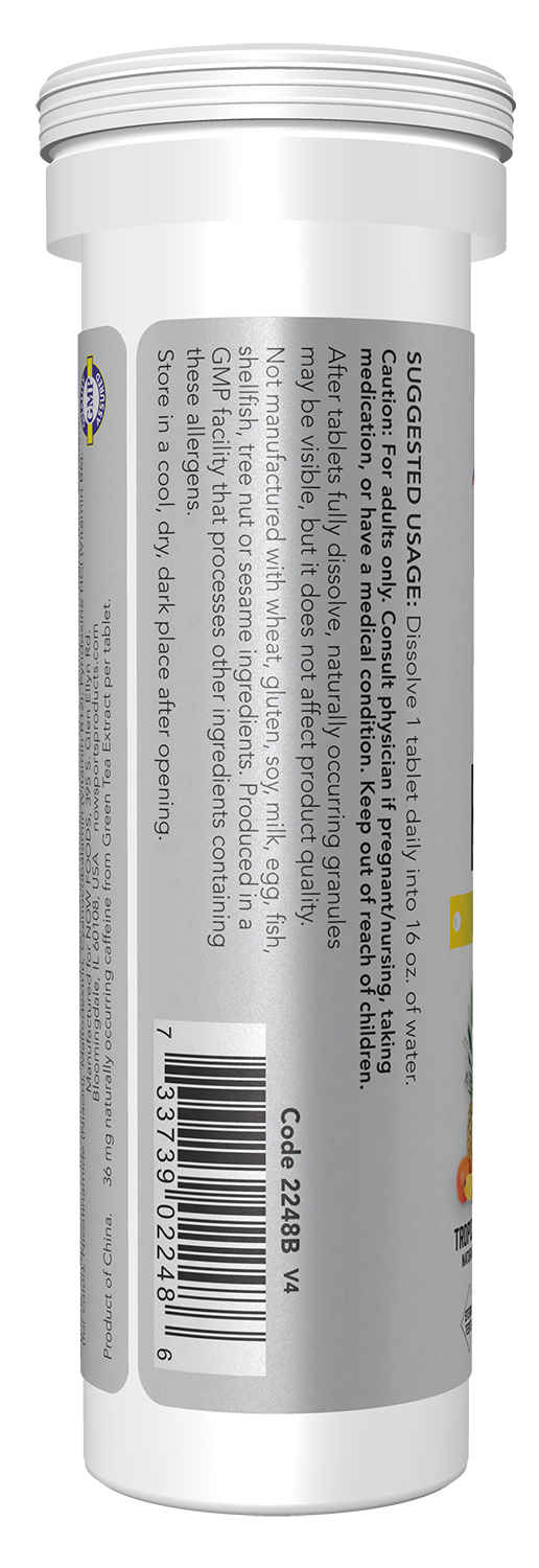 NOW Sports, Effervescent Effer-Energy, Electrolytes, Trop Punch, 10 Tabs