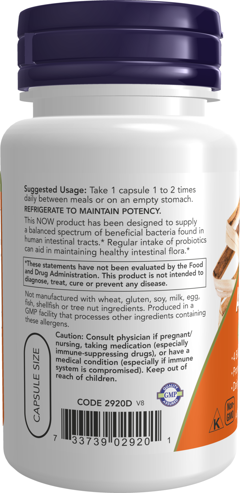 NOW Supplements, Acidophilus 4X6, 4 Billion Potency with 6 Probiotic Strains, Strain Verified, 60 Veg Capsules