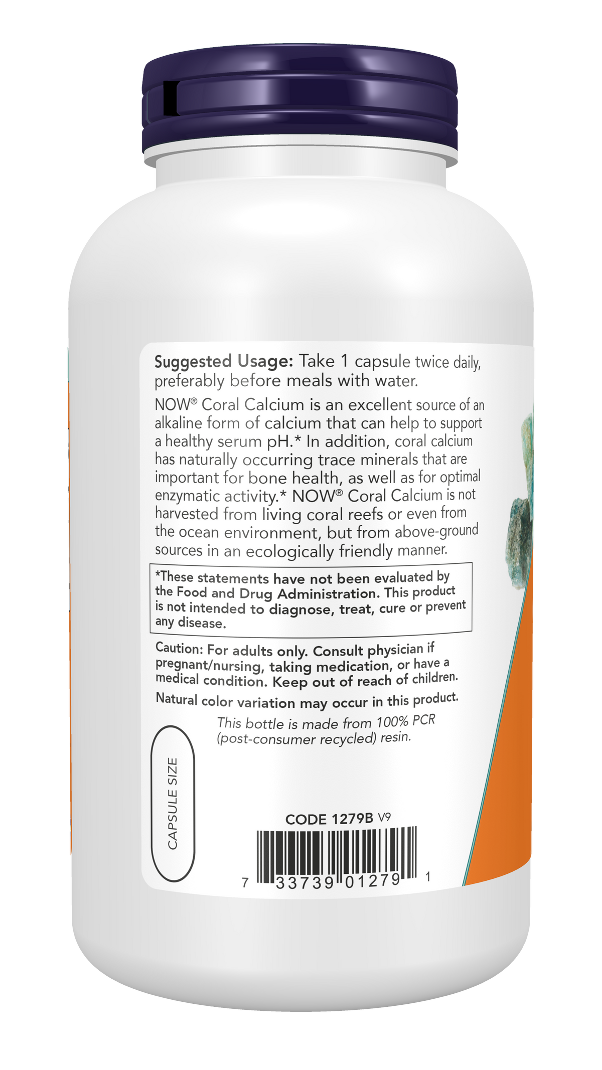 NOW Supplements, Coral Calcium 1,000 mg, Bone Health*, 250 Veg Caps