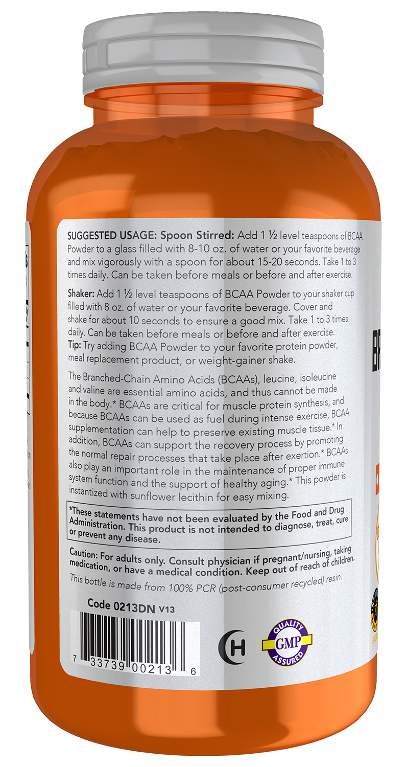 NOW Sports, Branched Chain Amino Acid Powder, Recovery*, 12 oz