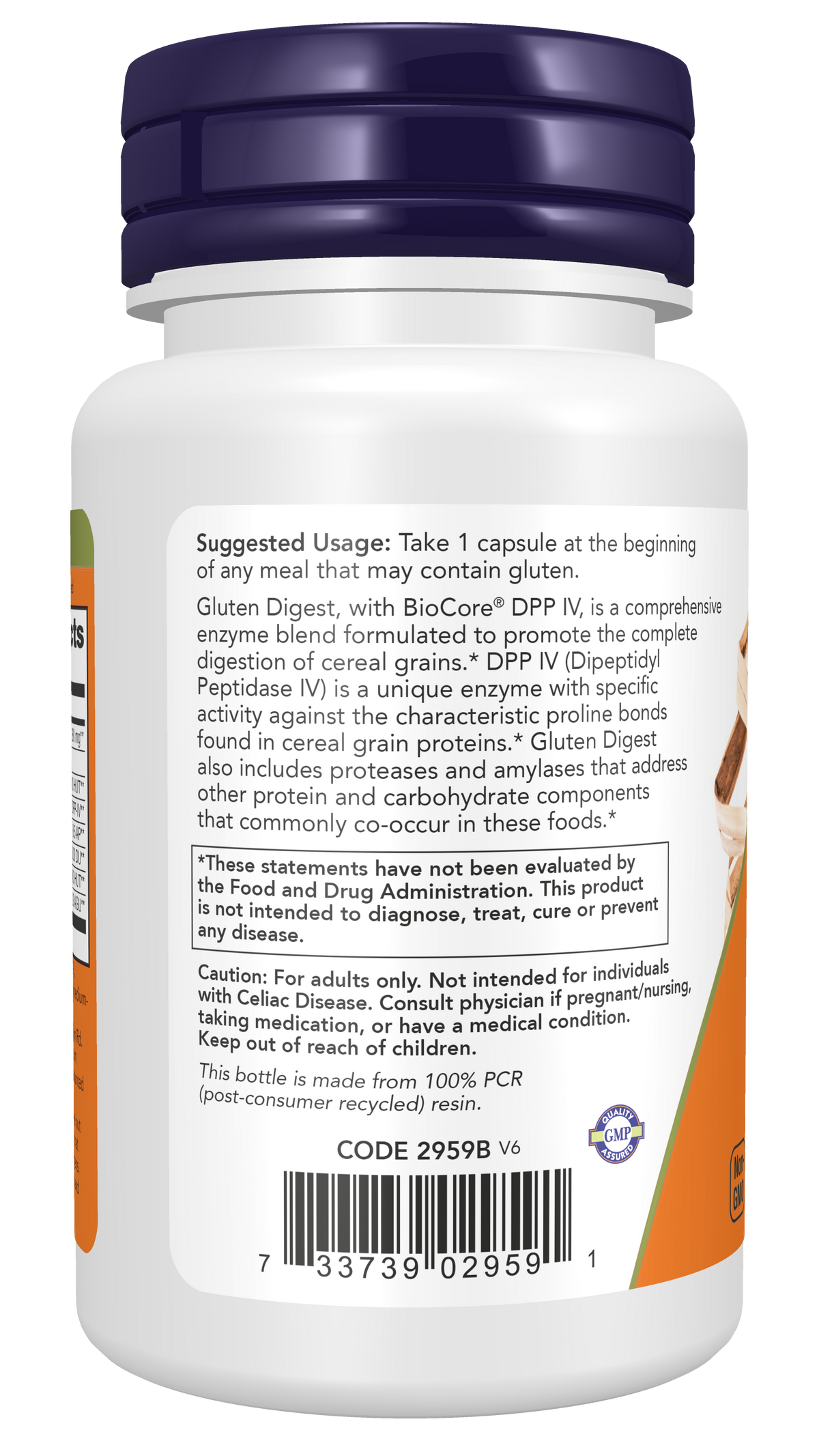 NOW Supplements, Gluten Digest with BioCore®DPP IV, 60 Veg Caps