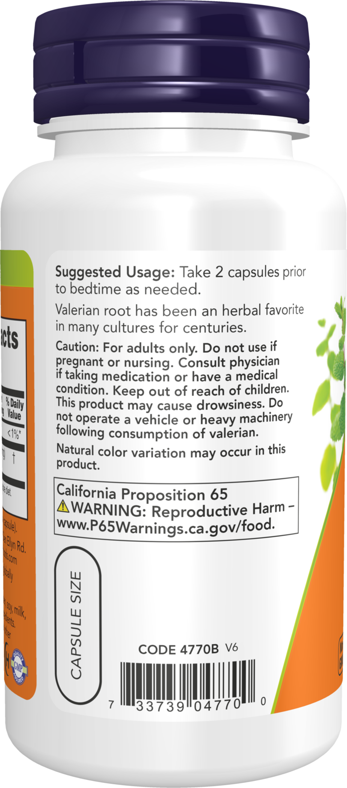 NOW Supplements, Valerian Root (Valeriana officinalis) 500 mg, 100 Veg Caps