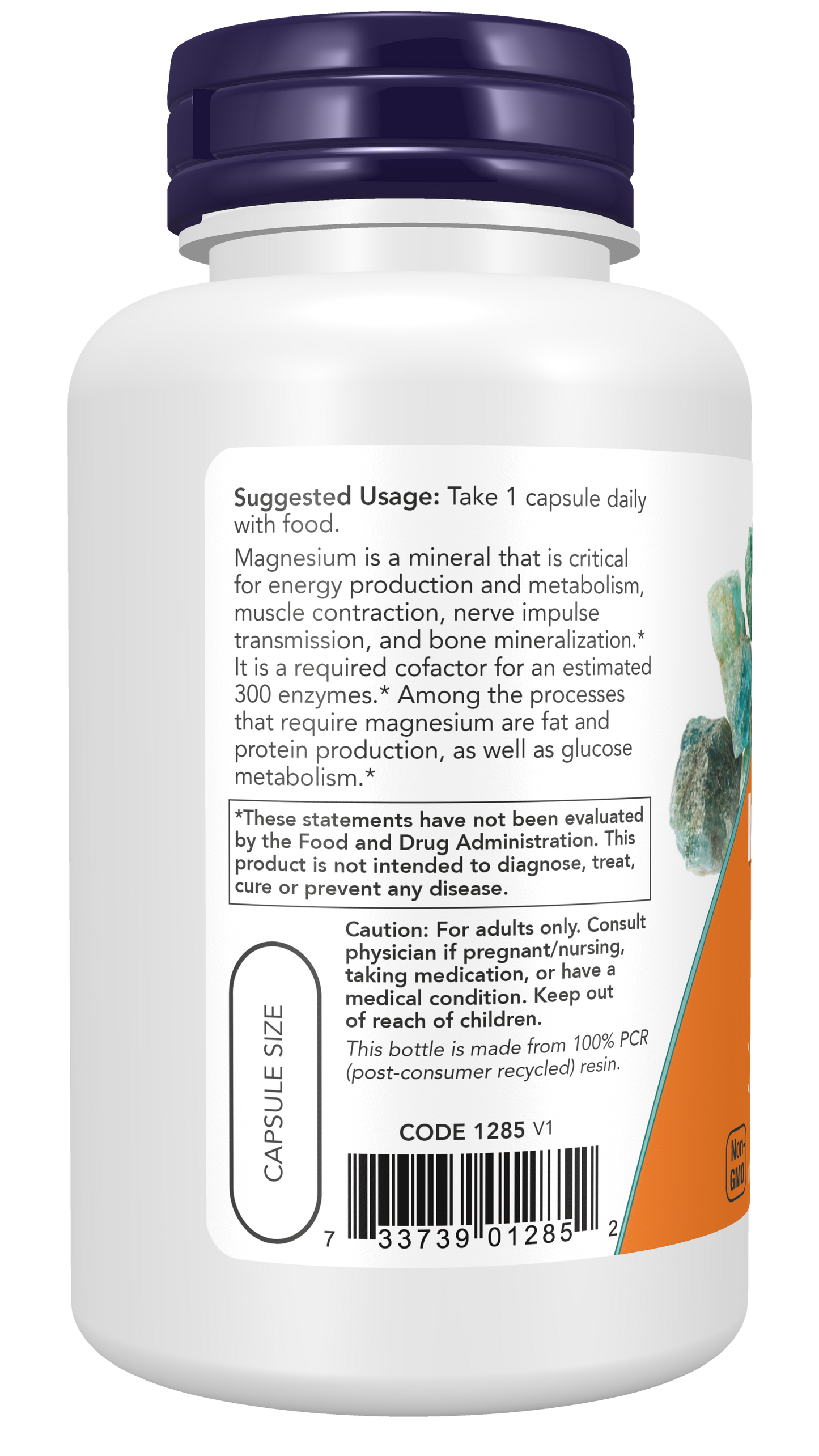 NOW Supplements, Magnesium 500 mg, Nervous System Support*, 120 Veg Caps