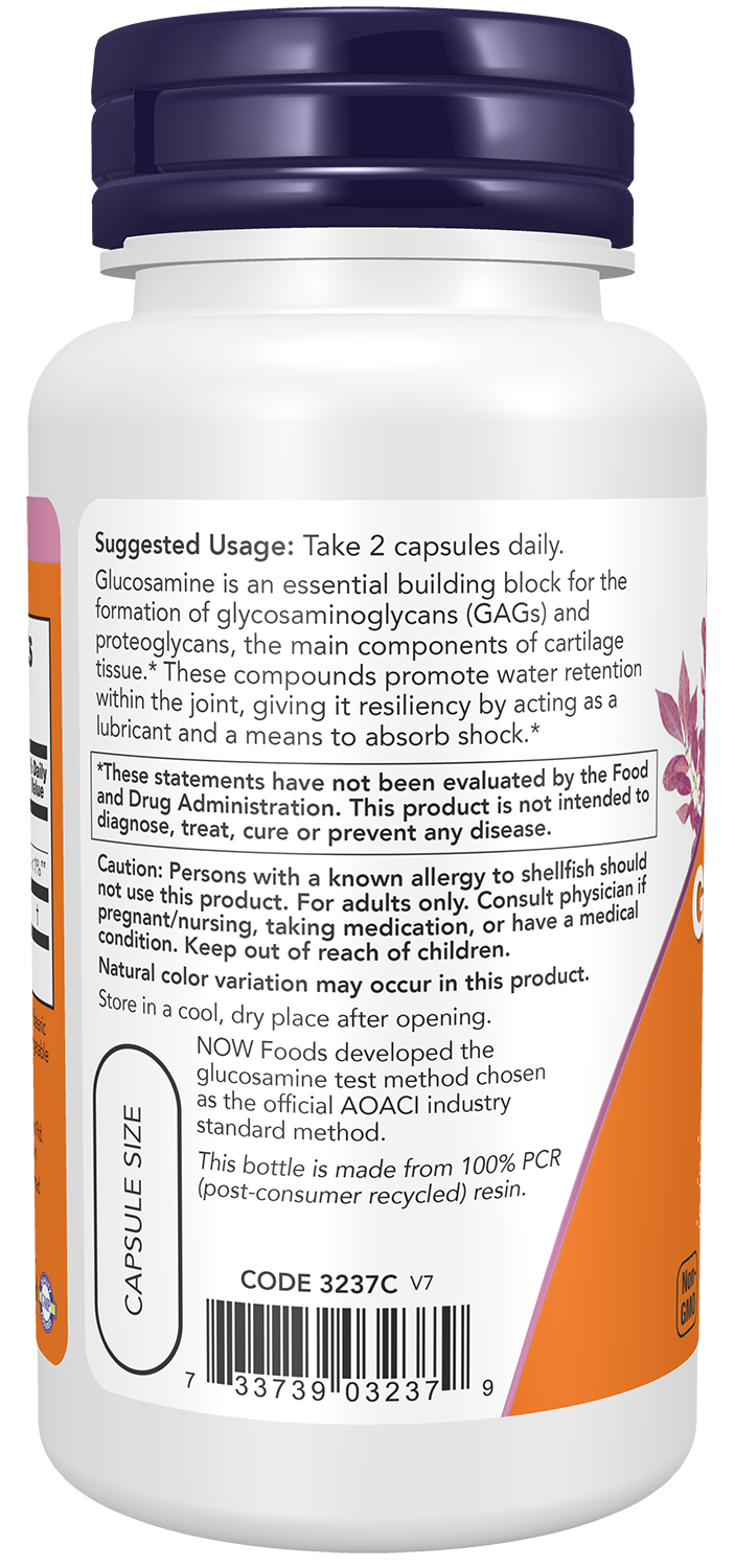NOW Supplements, Glucosamine '1000', 1 g Per Capsule, 60 Veg Capsules