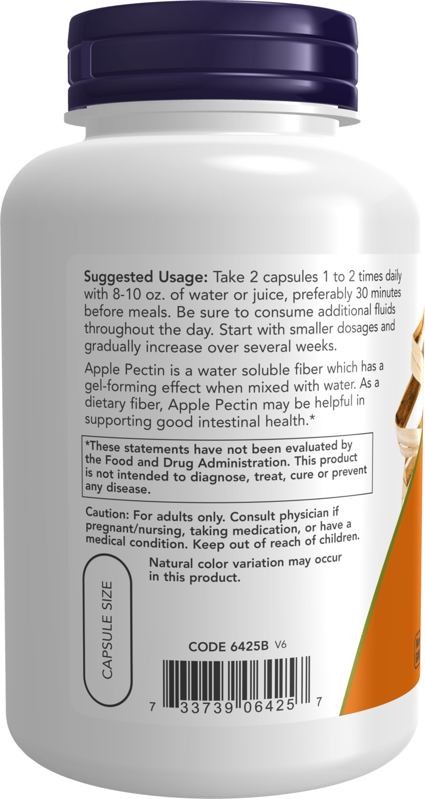 NOW Supplements, Apple Pectin 700 mg, Intestinal Support*, 120 Veg Caps