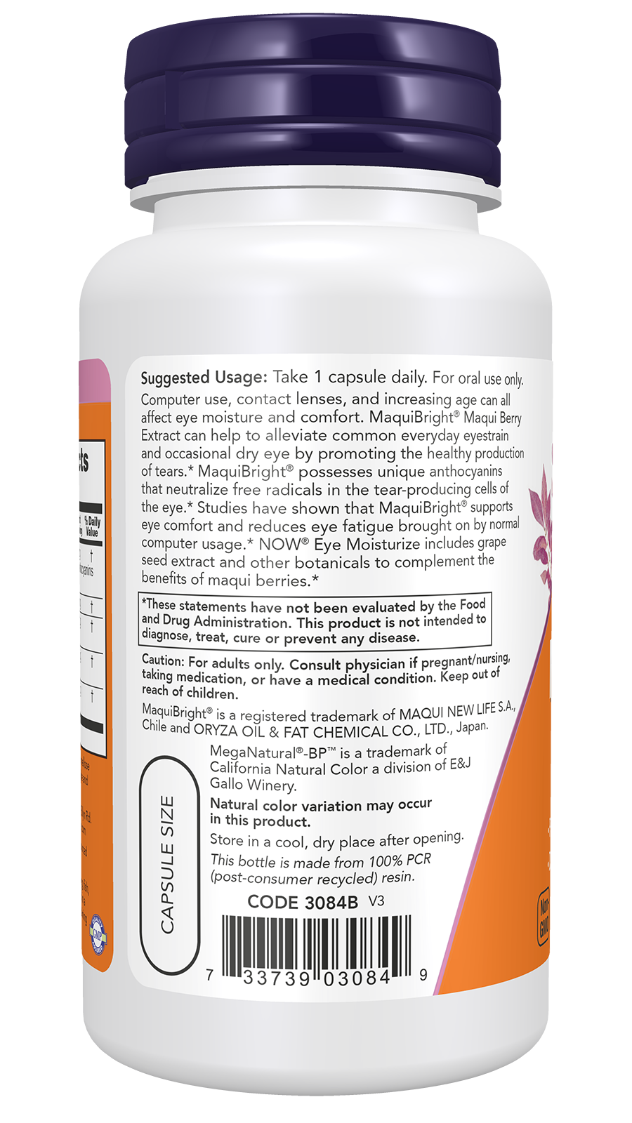 NOW Supplements, Eye Moisturize with MaquiBright®, 60 Veg Caps