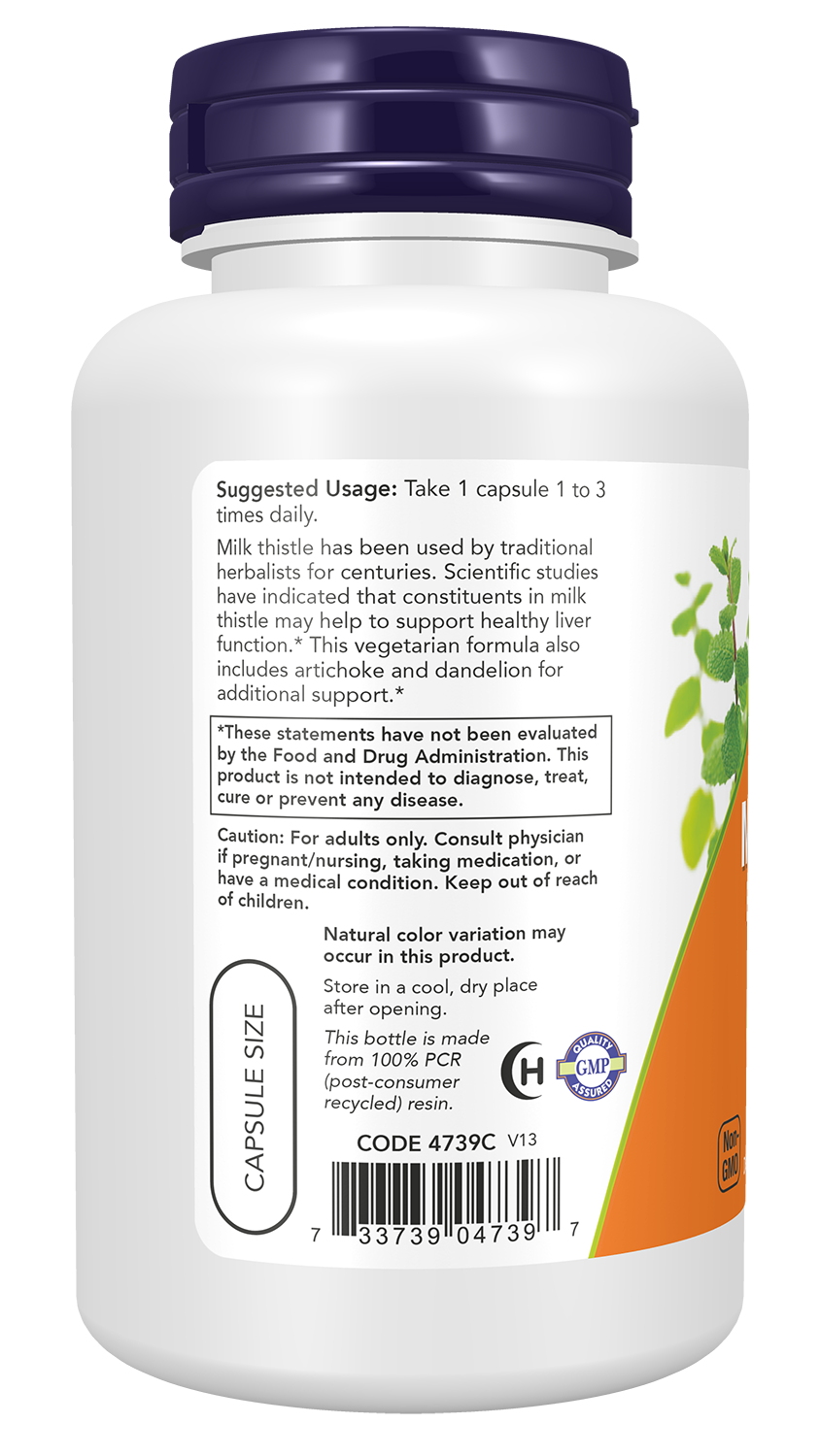 NOW Supplements, Milk Thistle Extract, Silymarin (240 mg), 100 Veg Caps