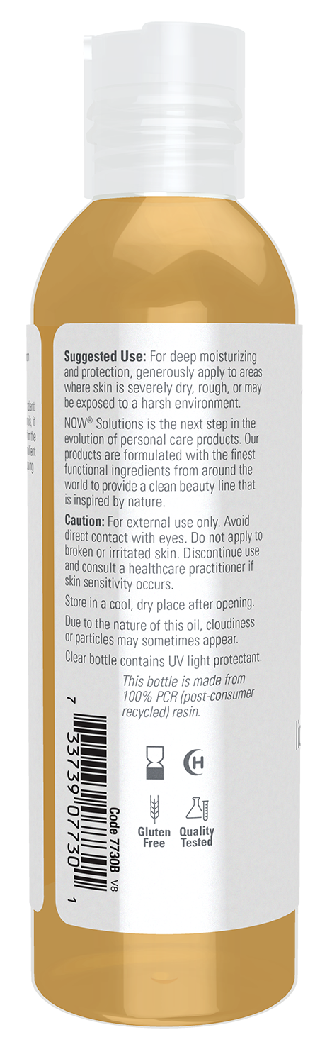 NOW Solutions, Liquid Lanolin, For Dry Rough Lips and Skin, 4 fl. oz