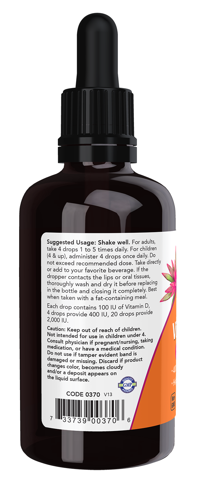 NOW Supplements, Liquid Vitamin D-3, Strong Bones*, 2-oz