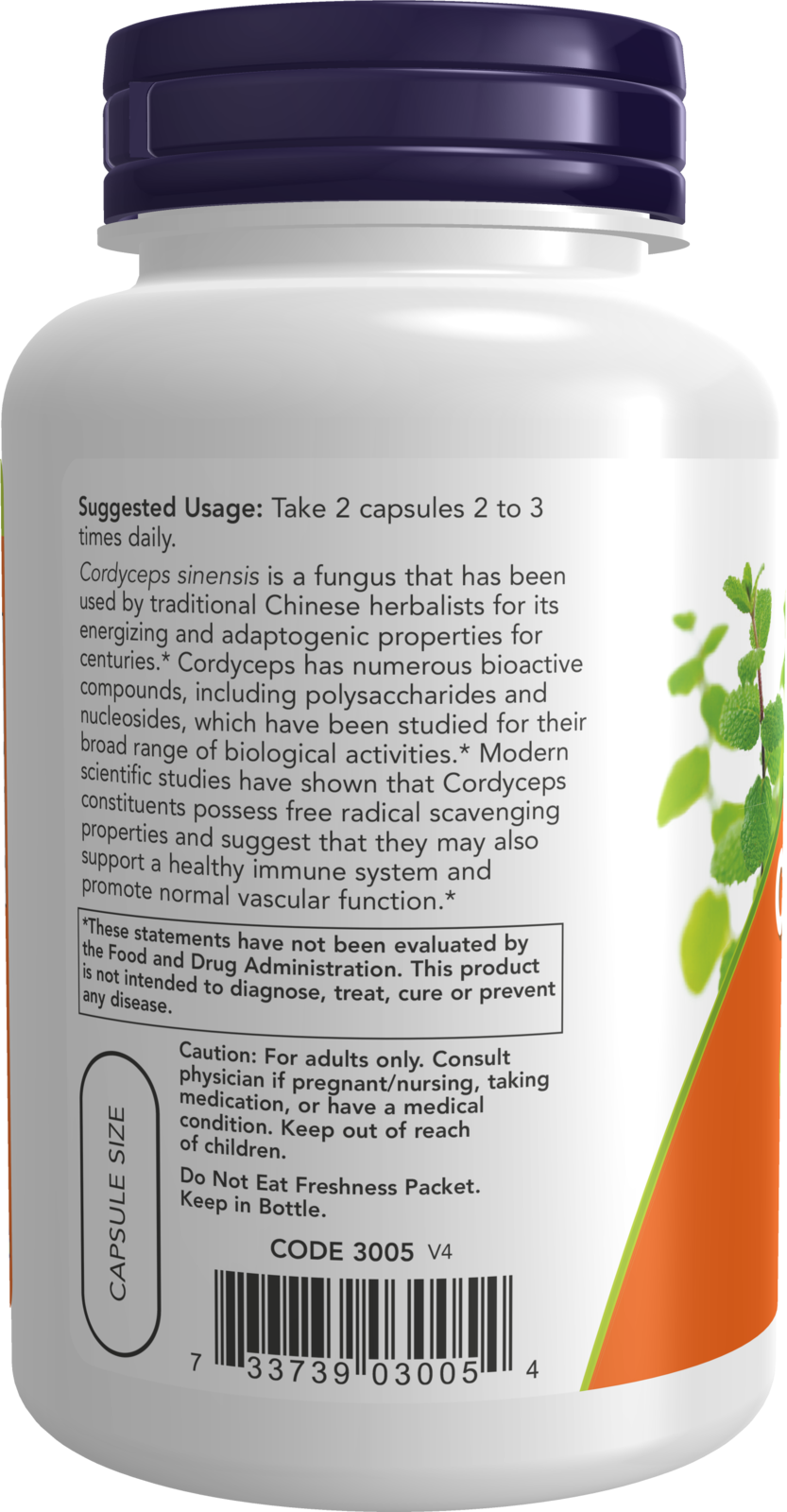 NOW Supplements, Cordyceps 750 mg, Healthy Immune Support*, 90 Veg Caps