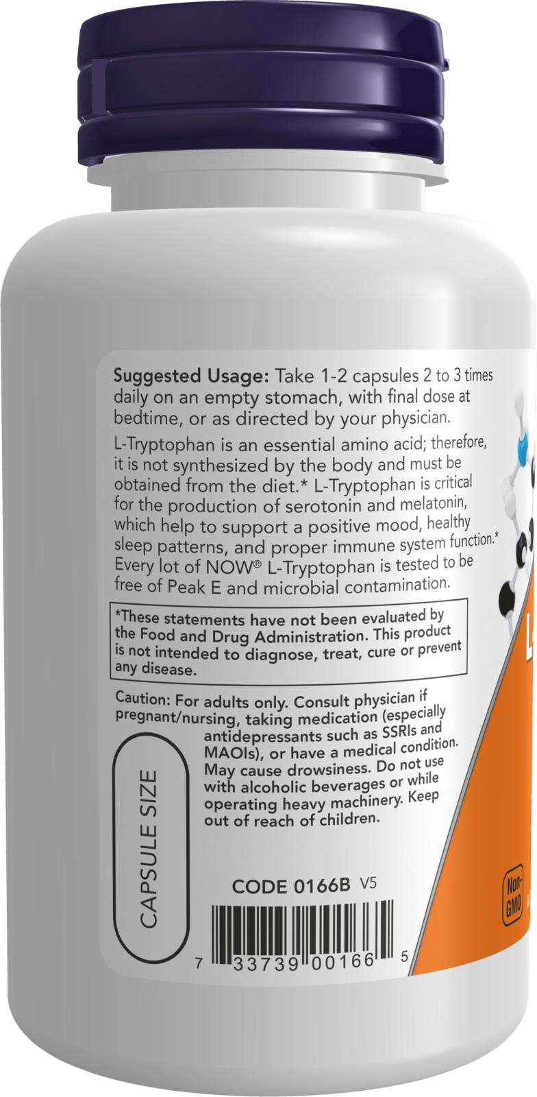 NOW Supplements, L-Tryptophan 500 mg, Supports Relaxation*, 60 Veg Caps