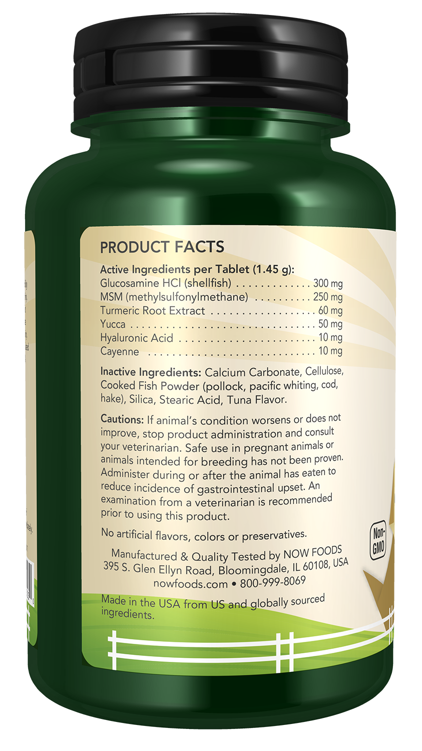 NOW Pet Health, Joint Support Supplement, Cats & Dogs, 90 Chewable Tablets