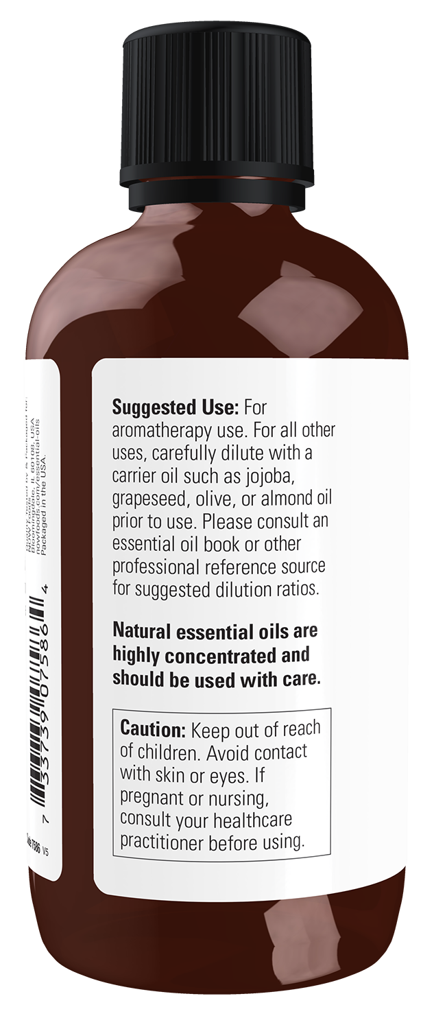 NOW Essential Oils, Peppermint Oil, Steam Distilled, Undiluted, 4 fl. oz