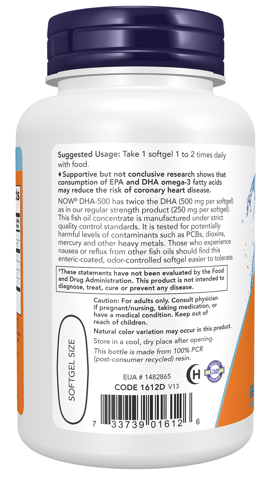 NOW Supplements, DHA-500 with 250 EPA, Molecularly Distilled, 90 Softgels