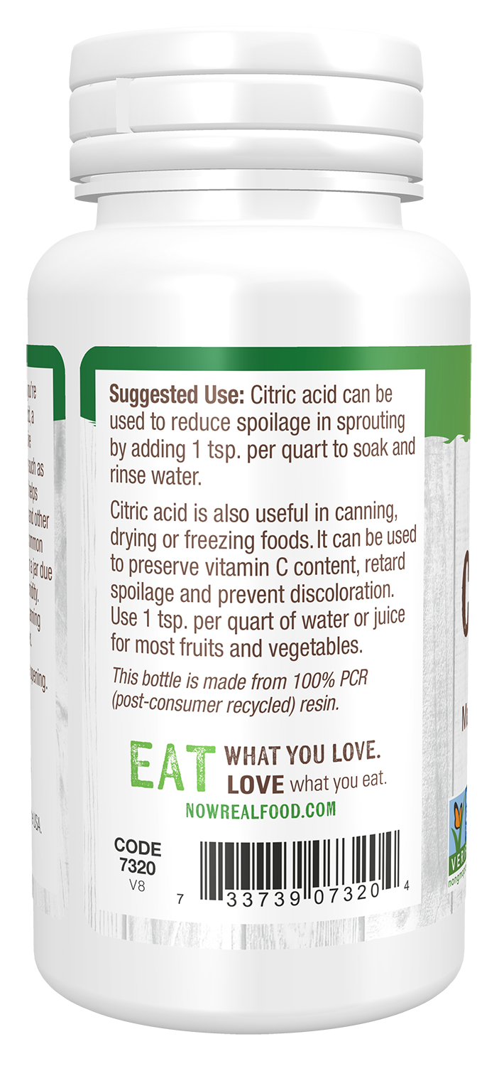 NOW Foods, Citric Acid, Sprouting Aid, Great Substitute for Salt, 4 oz