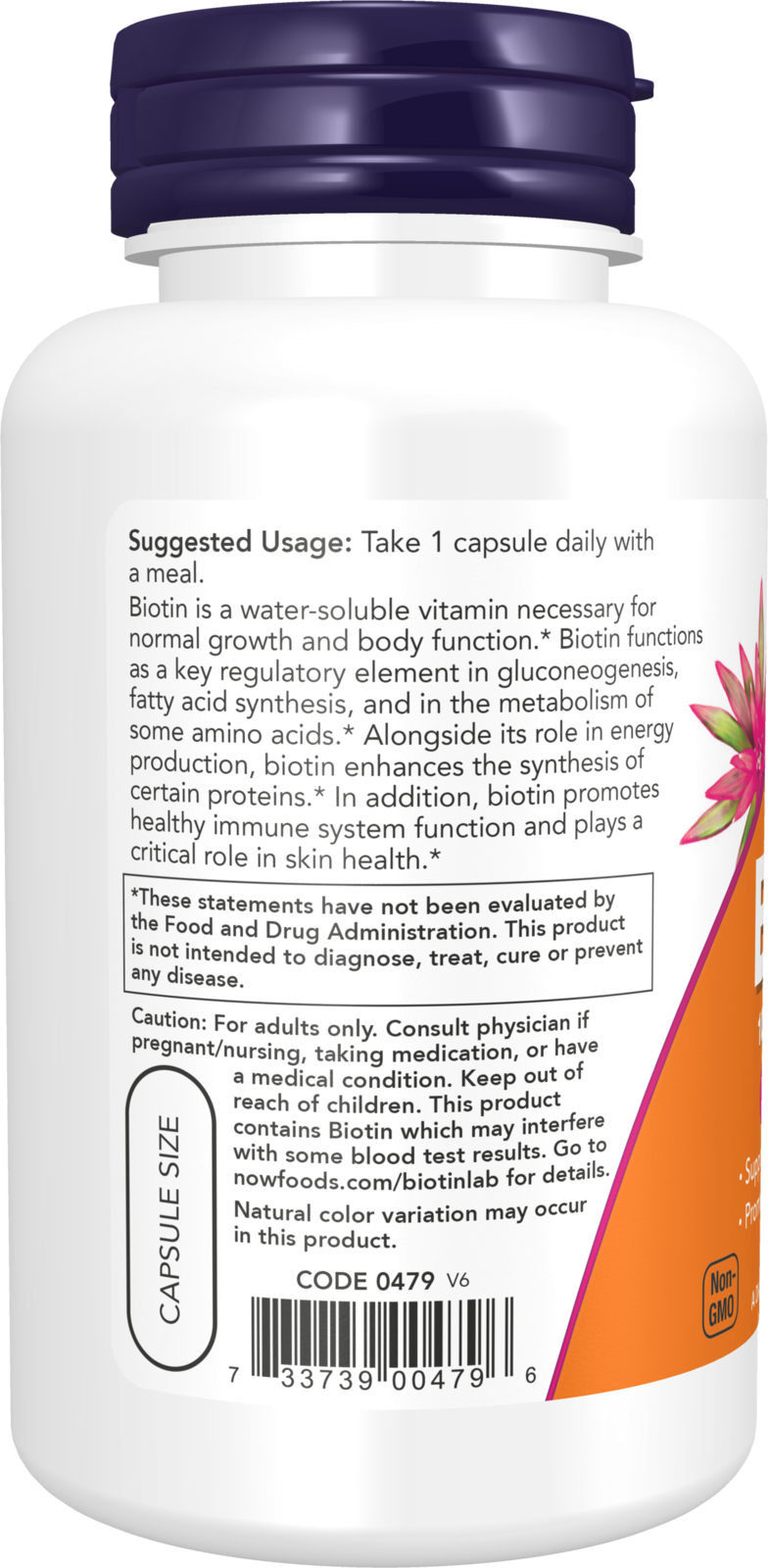 NOW Supplements, Biotin 10 mg (10,000 mcg), Extra Strength, 120 Veg Caps