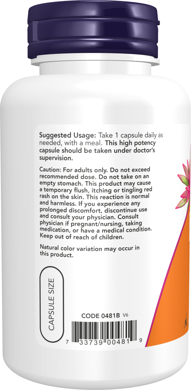 NOW Supplements, Niacin (Vitamin B-3) 500 mg, 100 Caps