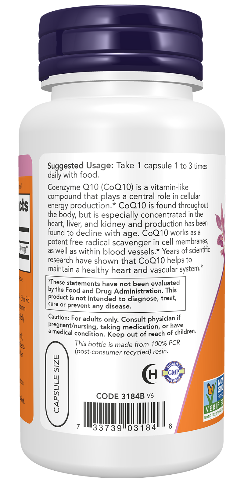 NOW Supplements, CoQ10 30 mg, Pharmaceutical Grade, 60 Veg Caps