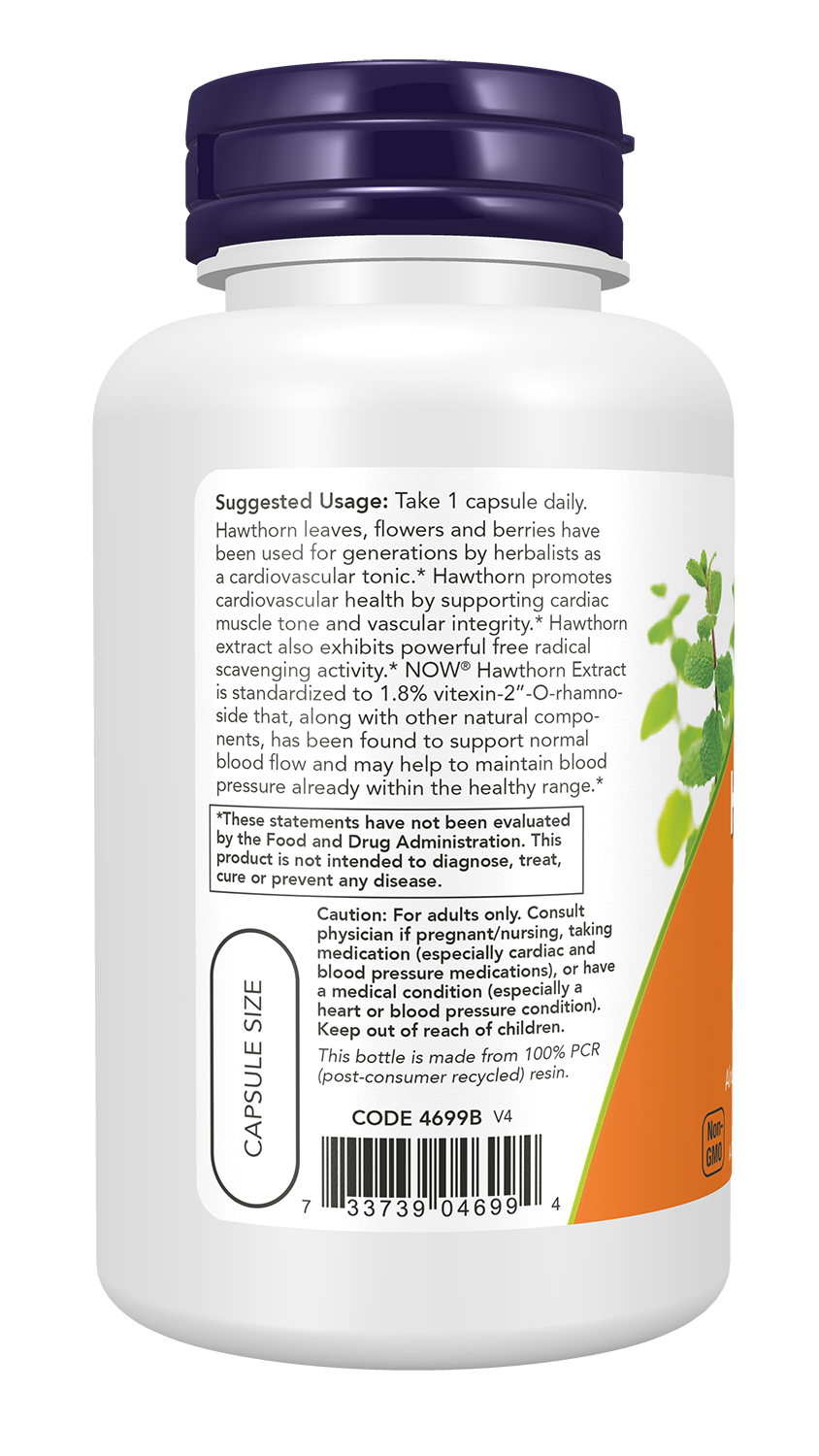 NOW Supplements, Hawthorn Extract 600 mg, Extra Strength, 90 Veg Caps