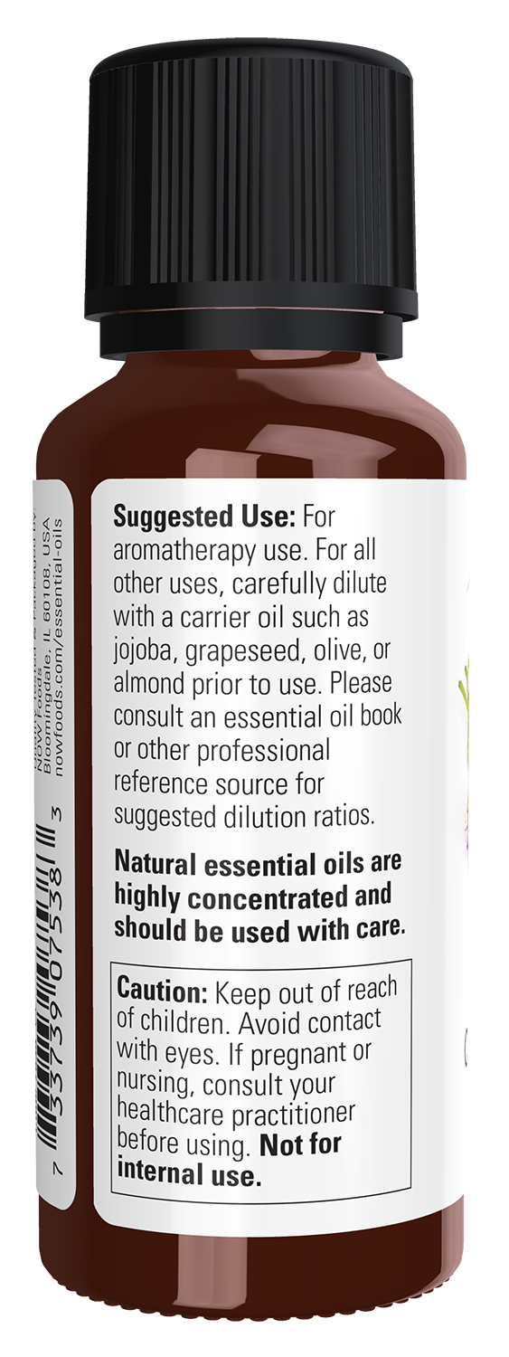 NOW Essential Oils, Clary Sage Oil, Undiluted, Steam Distilled, 1 fl. oz