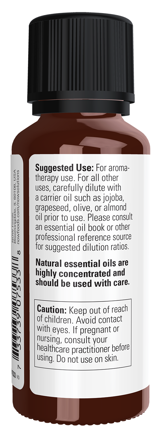 NOW Essential Oils, Cinnamon Bark Oil, Undiluted, Steam Distilled, 1 fl. oz