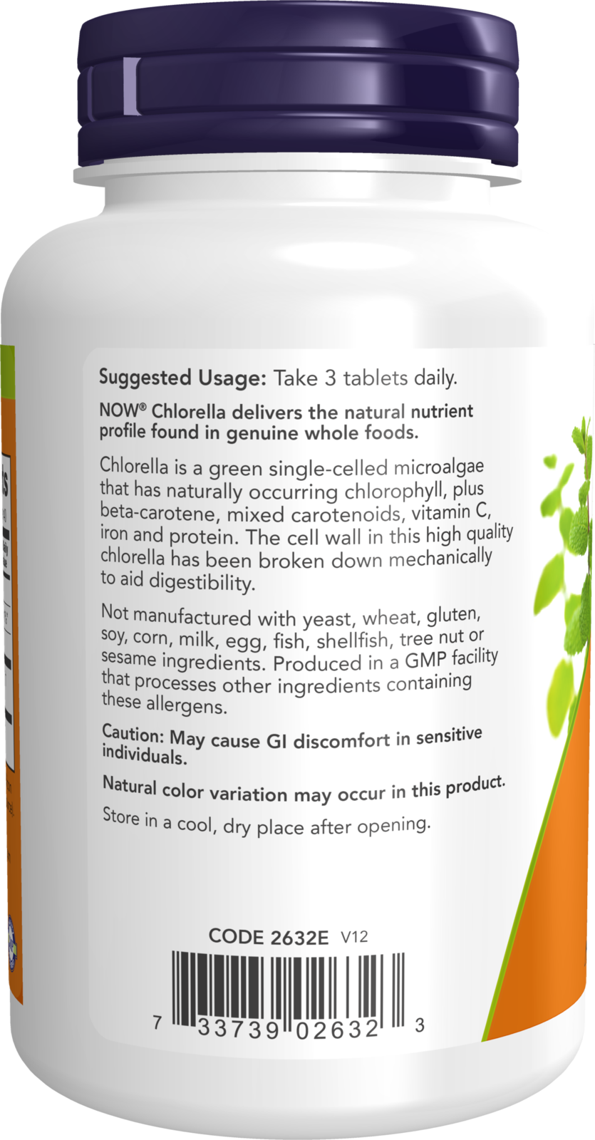 NOW Supplements, Chlorella 1,000 mg, Super Green, 120 Tabs