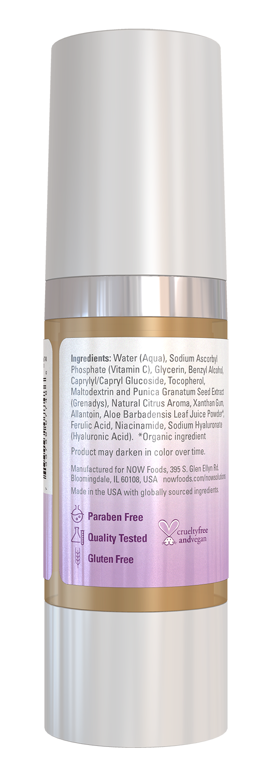 NOW Solutions, Vitamin C Serum Plus Ferulic Acid, Brightening, 1 fl. oz