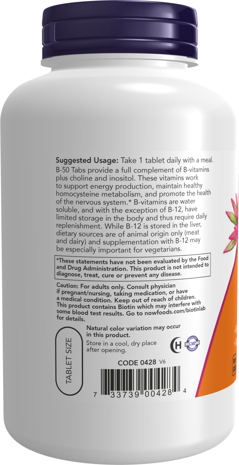 NOW Supplements, Vitamin B-50 mg, Energy Production*, 250 Tabs