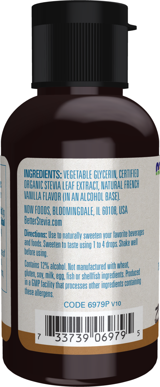 NOW BetterStevia® French Vanilla Zero-Calorie Liquid Sweetener, 2 fl. oz.