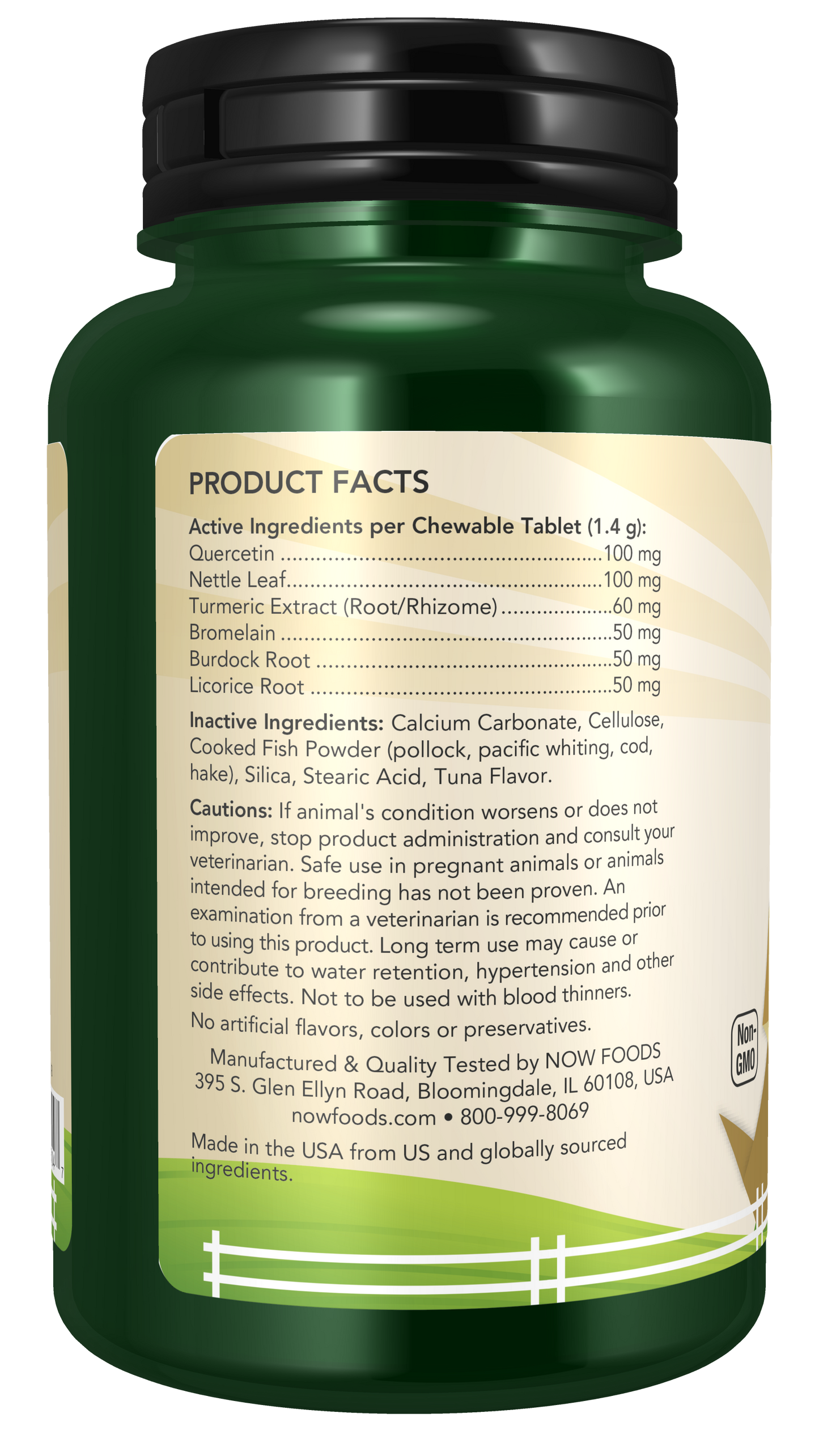 NOW Pet Health, Pet Allergy Supplement, Cats & Dogs, 75 Chewable Tablets