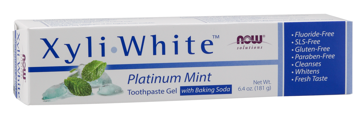 NOW Solutions, Xyliwhite™ Toothpaste Gel, Platinum Mint, 6.4 oz