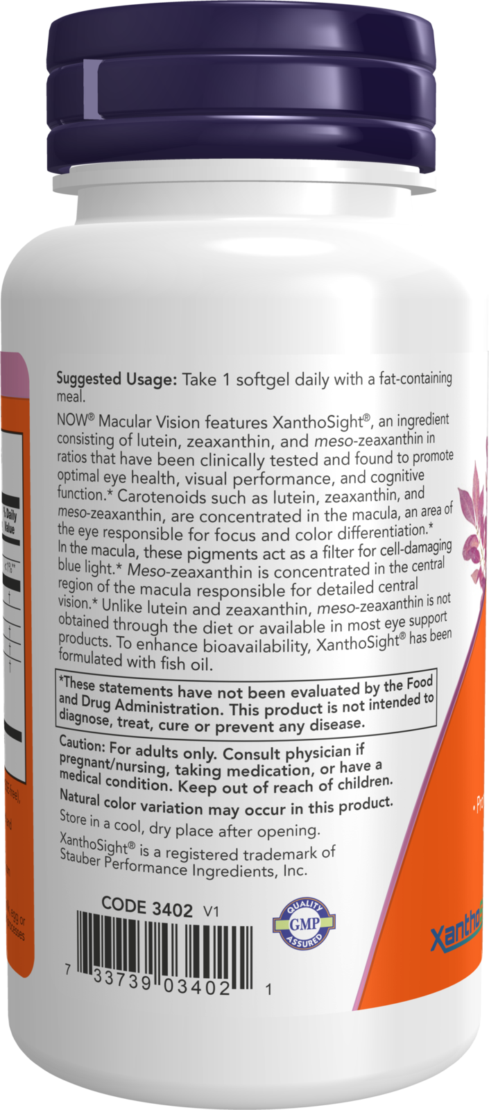 NOW Supplements, Macular Vision Softgel, Eye Health & Support*, 50 Softgels