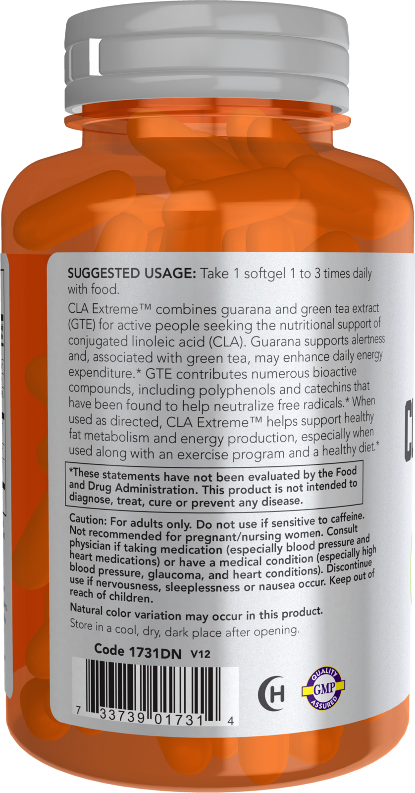 NOW Sports, CLA Extreme™ With Guarana & Green Tea, 90 Softgels