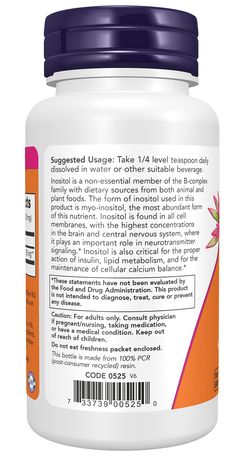 NOW Supplements, Inositol Powder, Cellular Health*, 2-oz