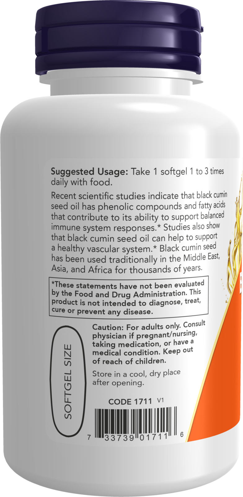 NOW Supplements, Black Cumin Seed Oil 1,000 mg, 60 Softgels