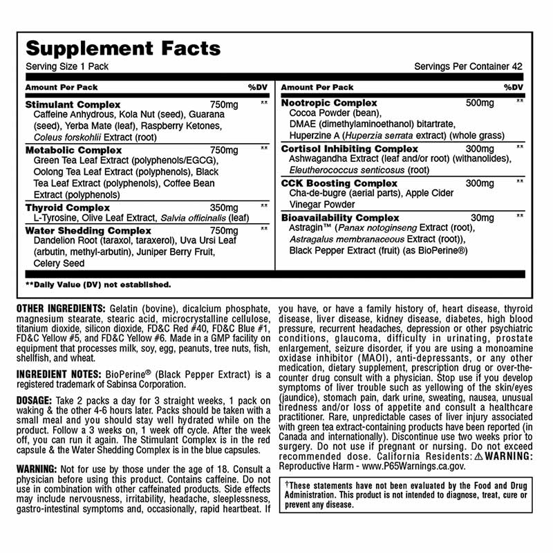 Universal Nutrition Animal Cuts 22 Packs