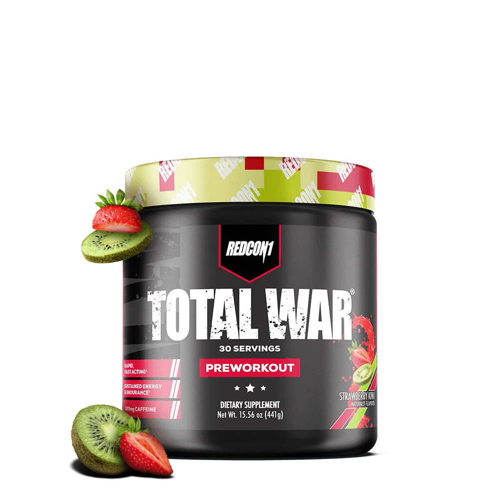 Redcon1 Total War Pre Workout - 30 Servings - Strawberry Kiwi