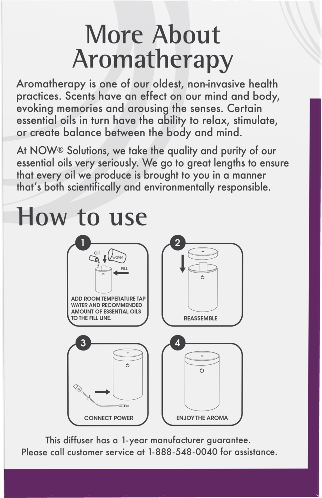 NOW Solutions, Portable, Travel USB Ultrasonic Aromatherapy Oil Diffuser