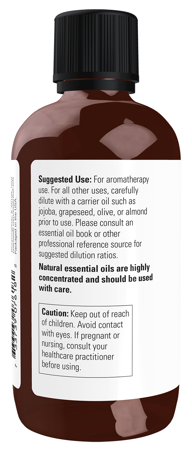 NOW Essential Oils, Lemongrass Oil, Undiluted, Steam Distilled, 4 fl. oz