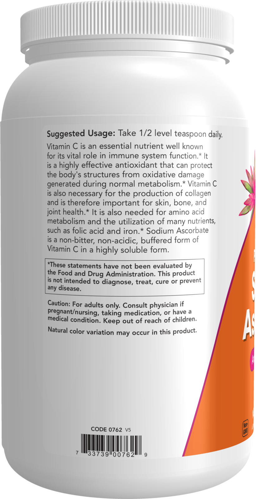 NOW Supplements, Sodium Ascorbate Powder, Antioxidant Protection*, 3-lb