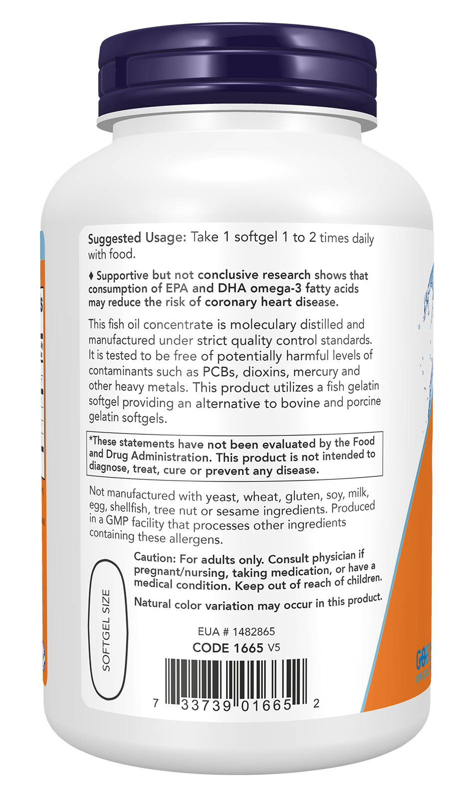NOW Supplements, Ultra Omega-3, 500 EPA 250 DHA, 180 Fish Gelatin Softgels