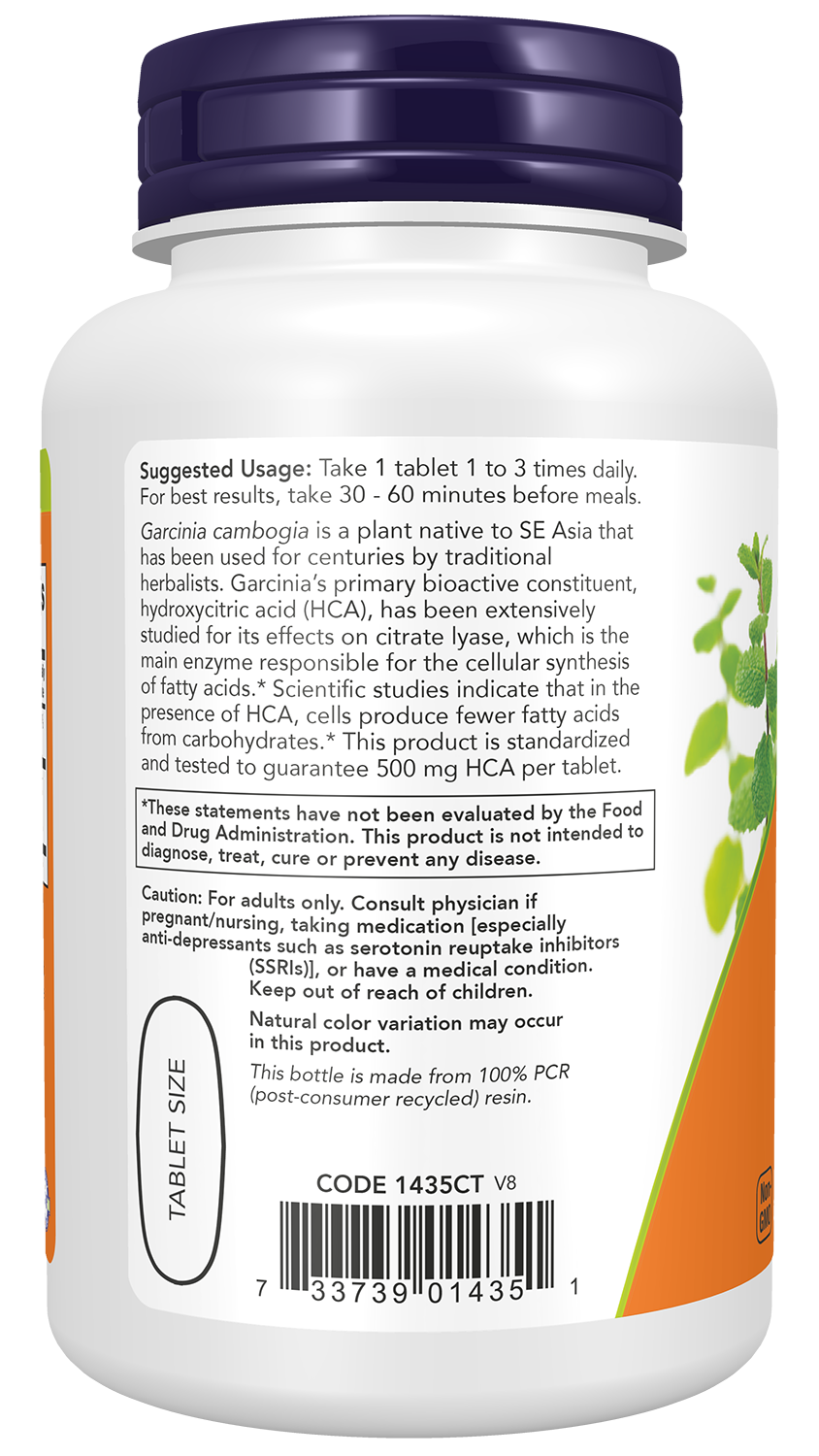 NOW Supplements, Garcinia Extract, Healthy Metabolism*, 120 Tabs