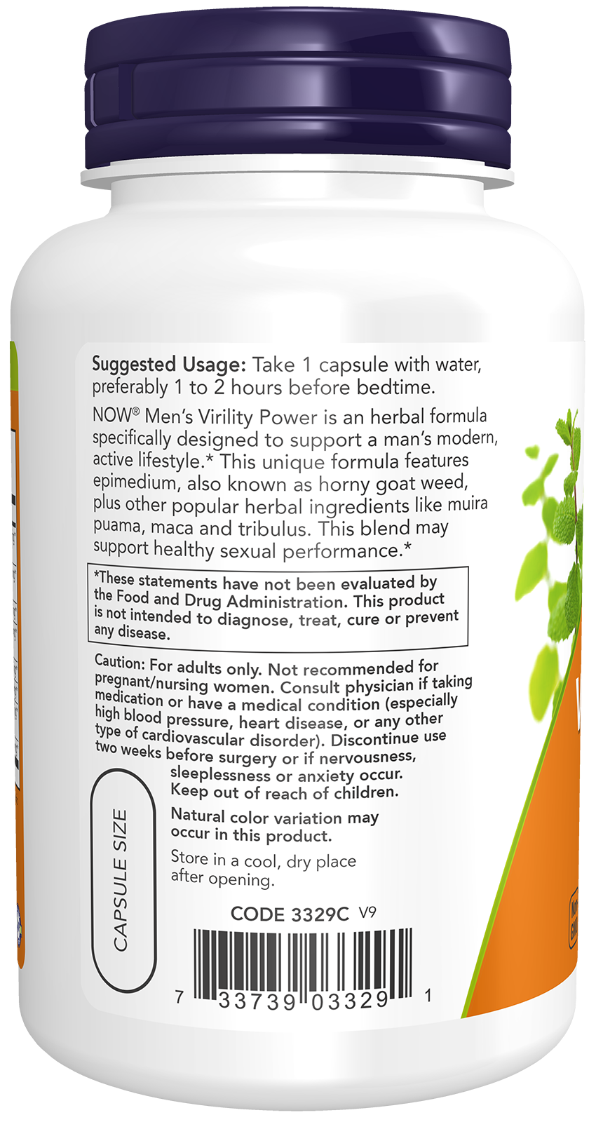 NOW Supplements, Men's Virility Power, Featuring Epimedium or "Horny Goat Weed", Muira Puama, Maca and Tribulus, 120 Veg Capsules