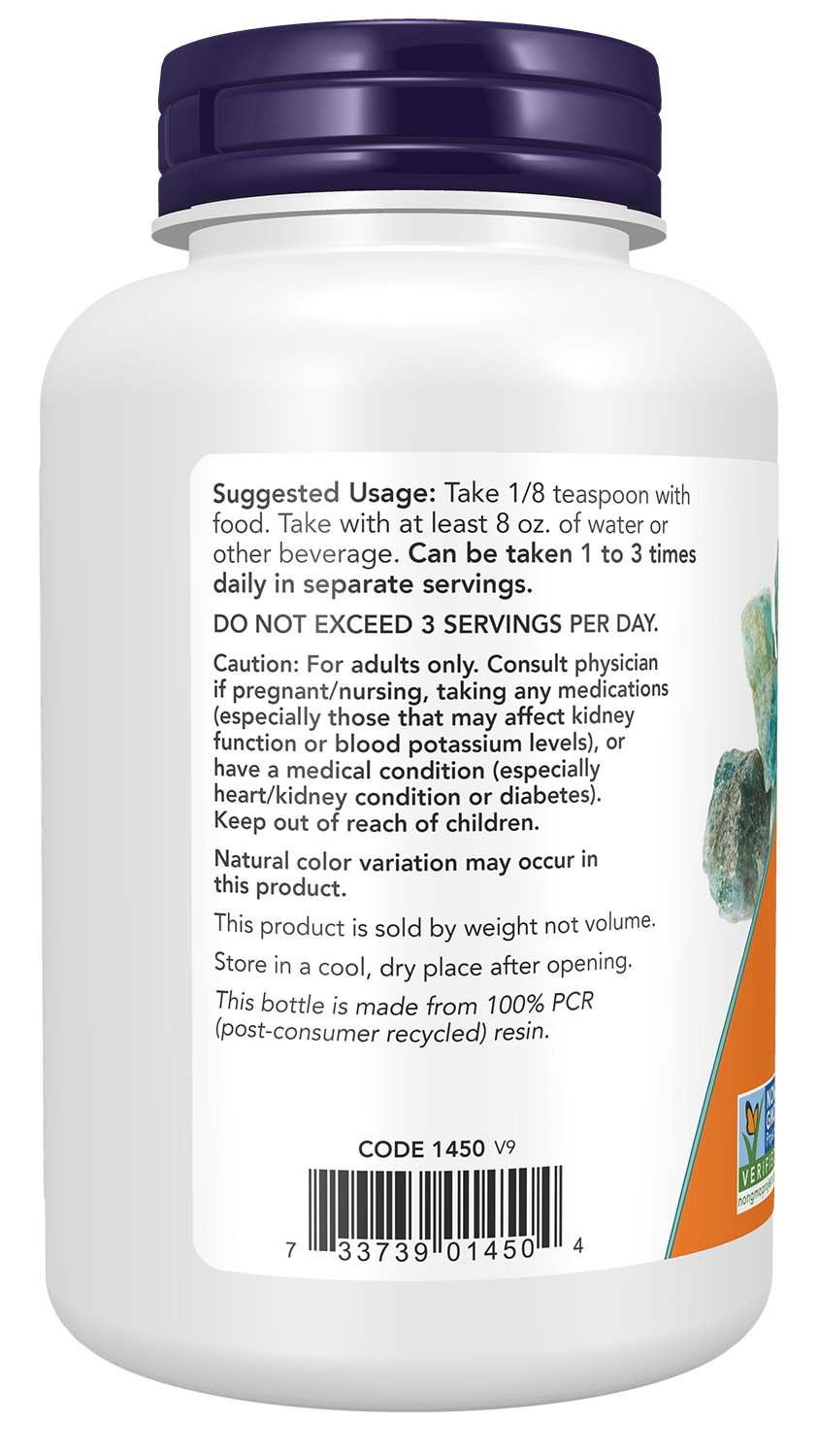 NOW Supplements, Potassium Chloride Powder, Essential Mineral*, 8 oz