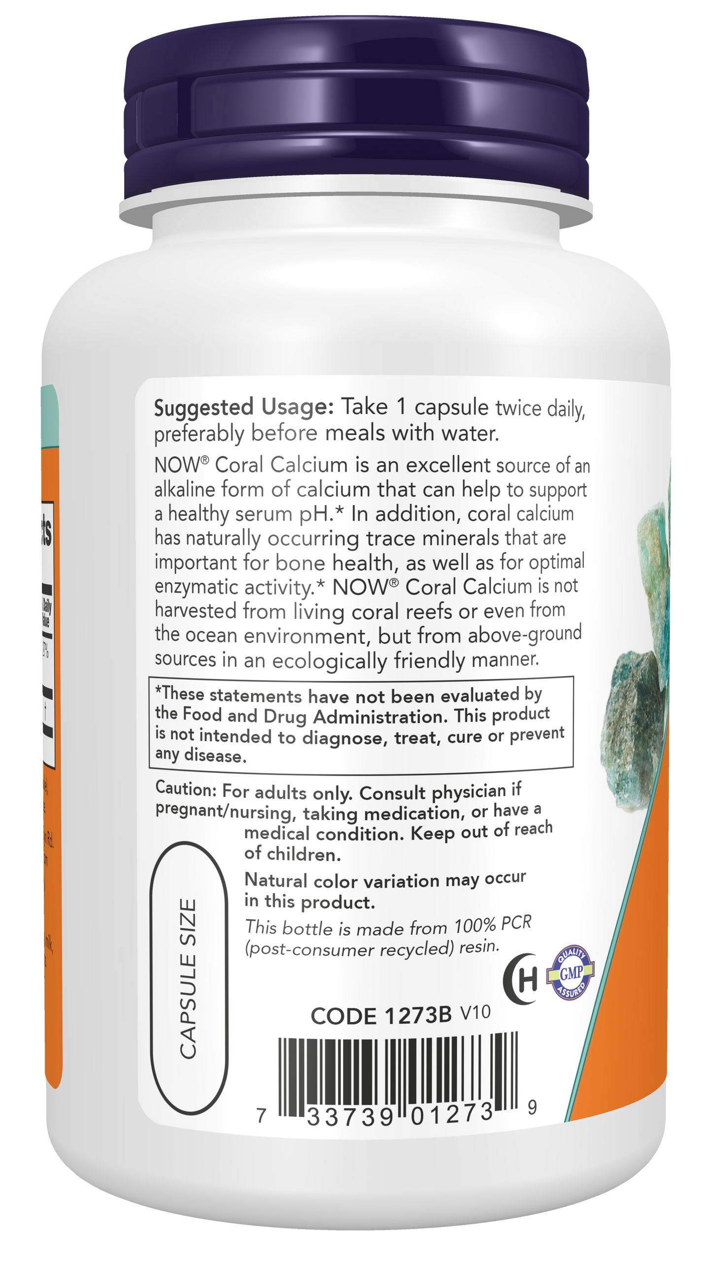 NOW Supplements, Coral Calcium 1,000 mg, Bone Health*, 100 Veg Caps