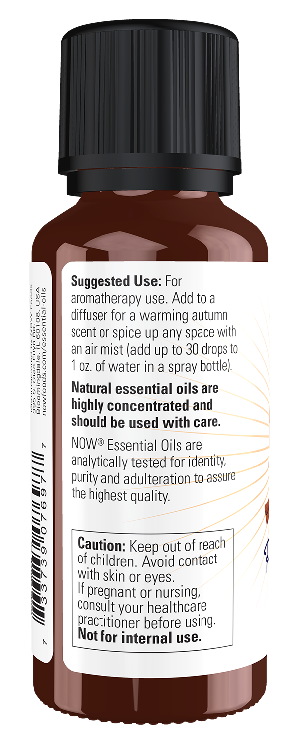 NOW Essential Oils, Pumpkin Spice Oil Blend, Sweet Spice Scent, 1 fl. oz