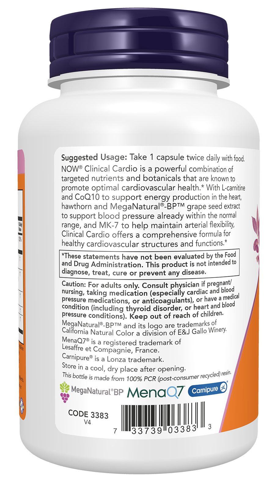 NOW Supplements, Clinical Cardio, Cardiovascular Support*, 90 Veg Caps