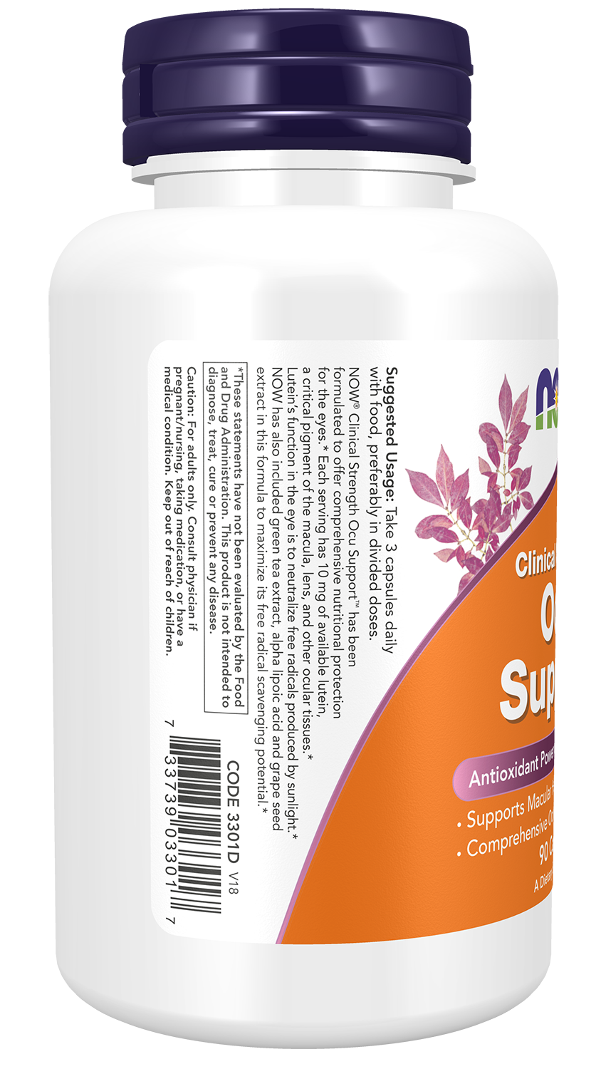 NOW Supplements, Ocu Support™with FloraGLO® Lutein, 90 Veg Caps