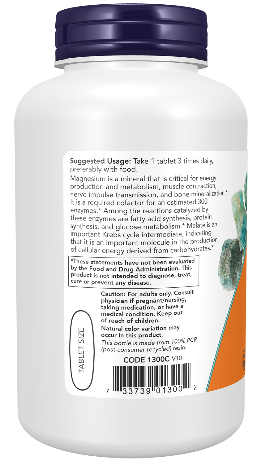 NOW Supplements, Magnesium Malate 1000 mg, Energy Production*, 180 Tabs